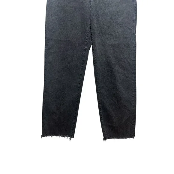 Madewell Perfect Vintage Straight Jeans Womens 28 Black High Rise Classic Casual - Picture 8 of 15